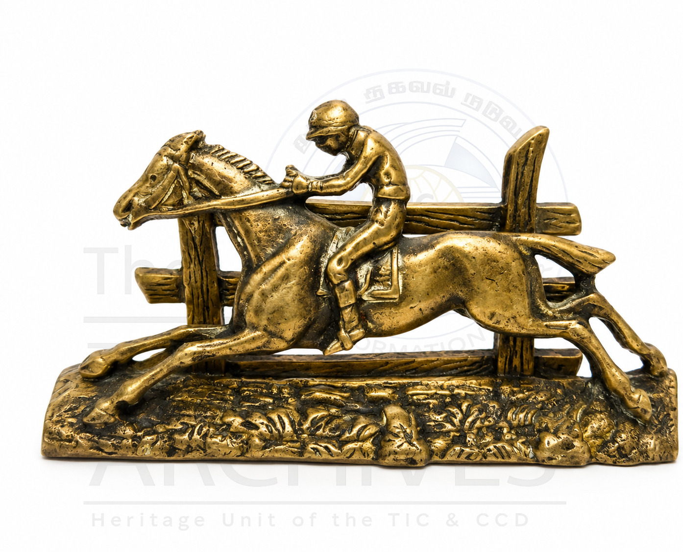 Brass Horse Rider Figurine | பித்தளை குதிரைச் சவாரி சிற்பம்